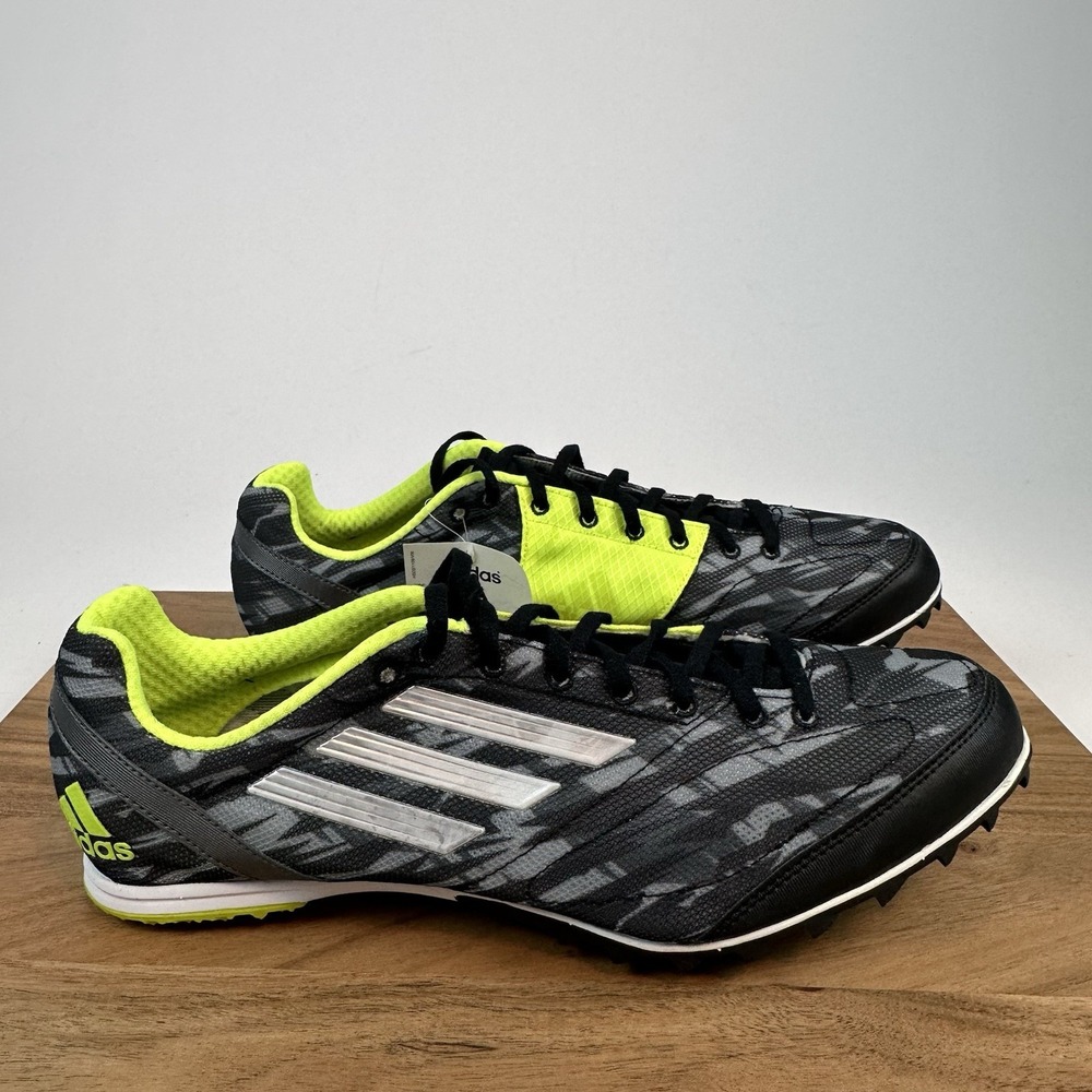 NEW Mens Adidas XCS 4 Spike Shoes Black With Spikes‎ Size 12.5